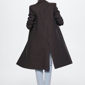 Mango Houndstooth Wool Coat